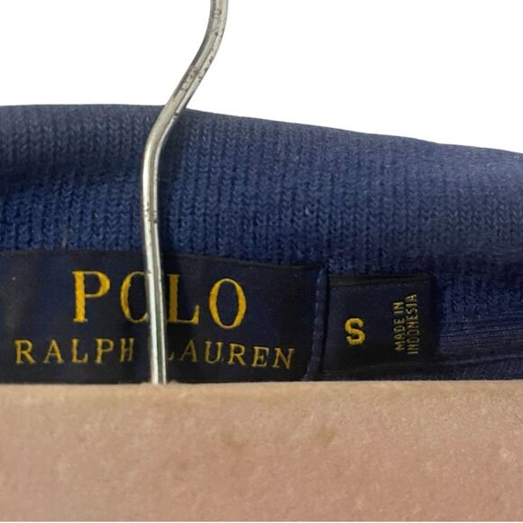 Polo Ralph Lauren Collared 1/4 Zip Blue Pull Over Sweater men Size small - Picture 5 of 16